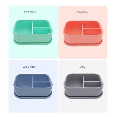 Wiederverwendbarer BPA-freier Silikon-Bento-Lunchbox für Schulkinder