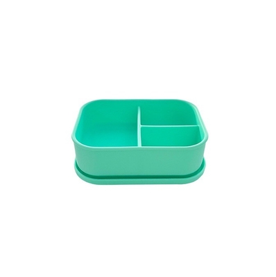 Lebensmittelbehälter und Küchenspeicher 3 Abteilungen Silikon-Bento-Lunchbox für Kinder