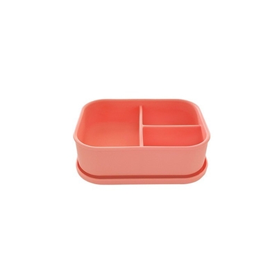 Lebensmittelbehälter und Küchenspeicher 3 Abteilungen Silikon-Bento-Lunchbox für Kinder