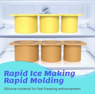 Eiswerkzeuge 2024 Silikonsilinder Eisform mit Deckel und Behälter für Gefrierschachtel