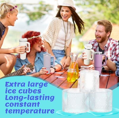 2024 Silikon-Zylinder-Eisform mit Deckel und Behälter für den Gefrierschrank Eiswürfel Tray für Tumbler Cup