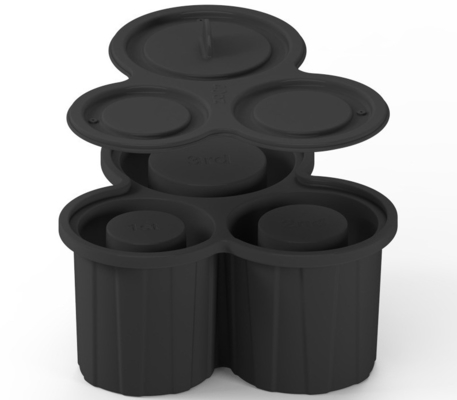 3 Stück Silikon-Zylinder-Eis-Form für Tumbler-Tasse und leicht zu entfernen Silikon-Eiswürfel-Tray