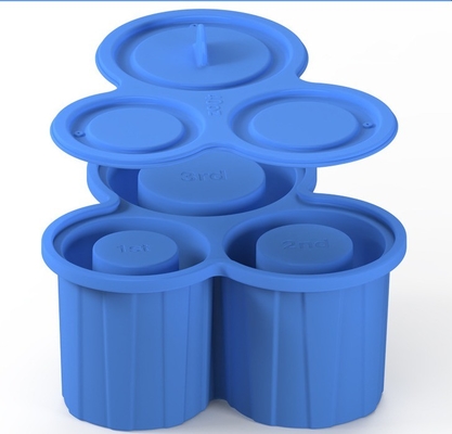 3 Stück Silikon-Zylinder-Eis-Form für Tumbler-Tasse und leicht zu entfernen Silikon-Eiswürfel-Tray